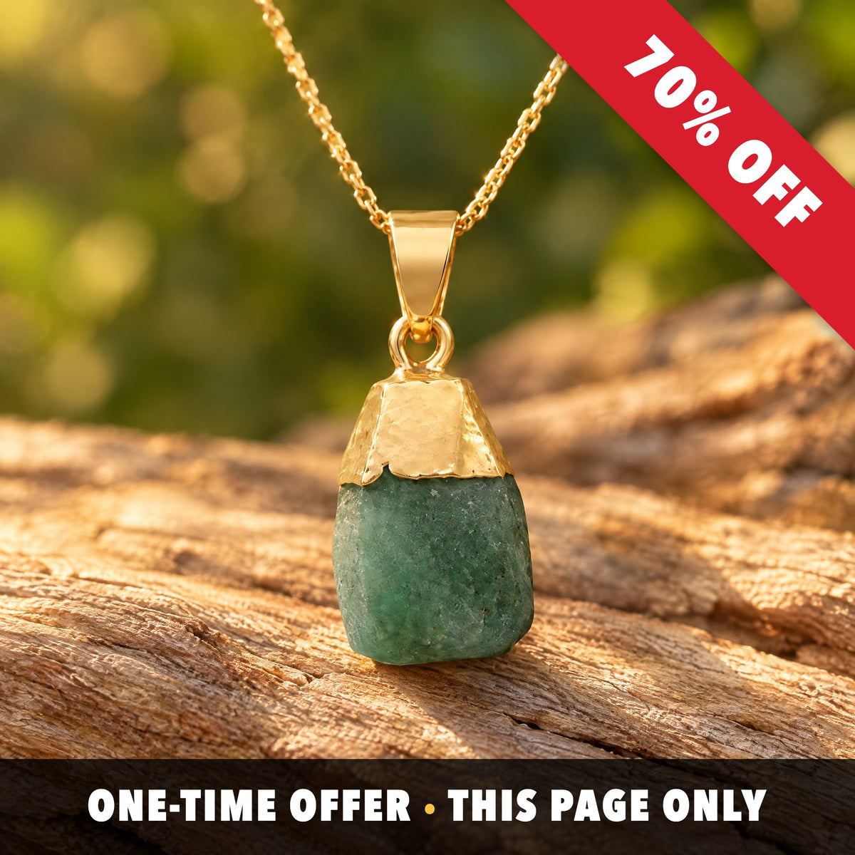 Manifestly™ Raw Green Aventurine Necklace