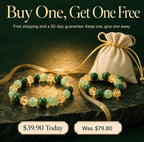 Buy one, get one free: two Manifestly Abundance Bracelets and a gift pouch